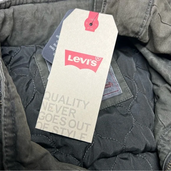 🚫SOLD! •NWT🤩 |•LEVI'S•| Military 5 Pocket Lined Cotton Jacket Sz Small - Picture 13 of 15